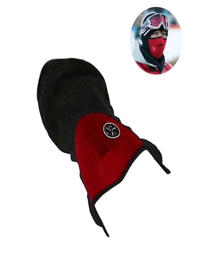 Futaba Outdoor Winter Fleece Half Face Mask - Red - Image 4